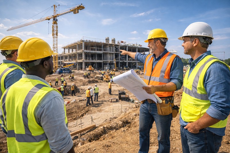 Construction crew